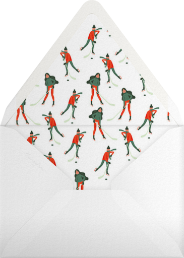 Holiday Hockey (Tall) - Paperless Post Envelope