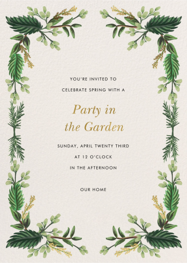 Evergreen Bough - Spring Party Invitation by Rifle Paper Co.