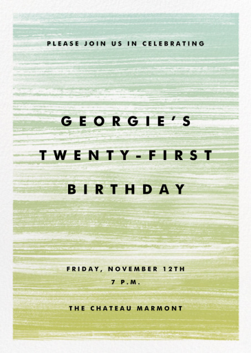 Gradient Messy Strokes - Birthday Invitation by Paperless Post