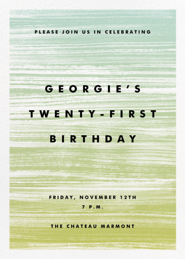 Gradient Messy Strokes - Birthday Invitation by paperless_post