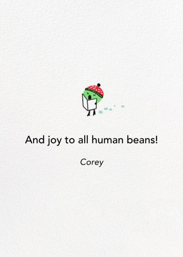 A Peasful Chorus - Christmas Card by Hello!Lucky - Back