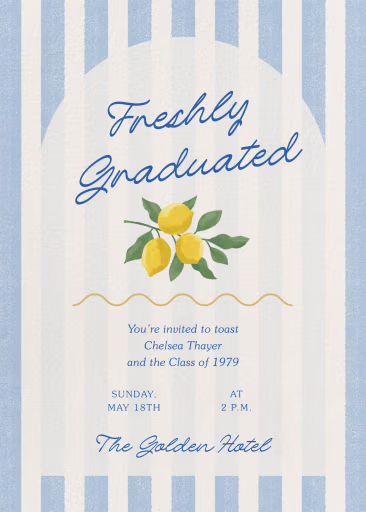 La Dolce Vita - Graduation Party Invitation by Paperless Post