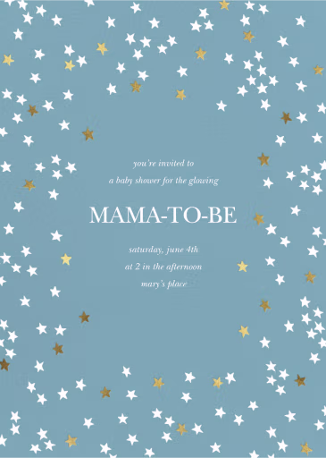 Sky Glitter - Baby Shower Invitation by kate spade new york