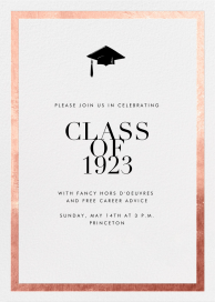 Simple Gold Border - Graduation Party Invitation by Paperless Post