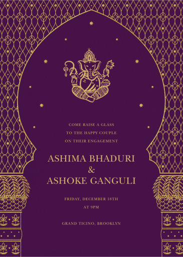 Vinayaka - Engagement Party Invitation by Paperless Post