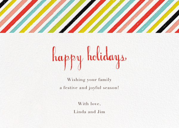 Fido's Knotted Stocking - Holiday Card by Mr. Boddington's Studio - Back