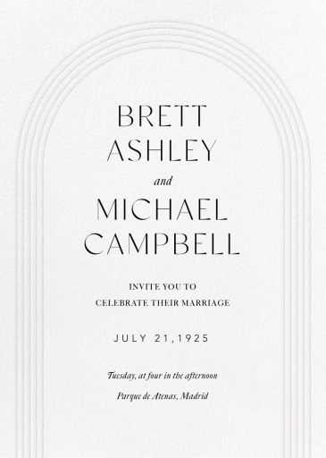 Embossed Arch - Wedding Invitation by Paperless Post