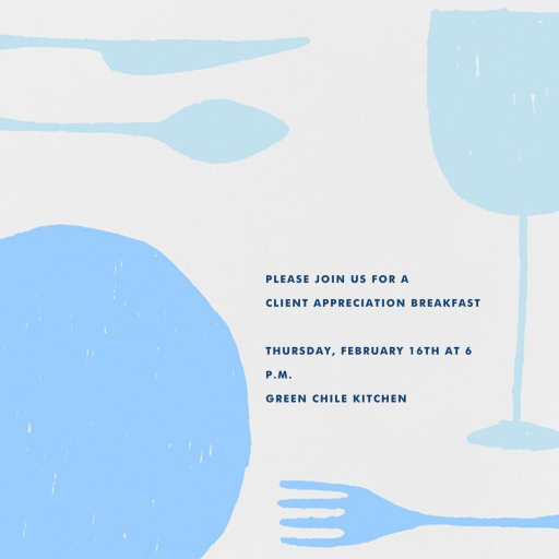 Place Setting - Square - Business Invitation by Paperless Post