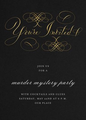 Murder Mystery Dinner Party Invitation - My (In)Sanity Party