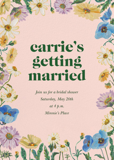 Garden Bloom Frame Invitation