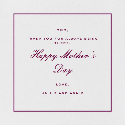 Orchid Mum - Mother's Day Card by Paperless Post - Back