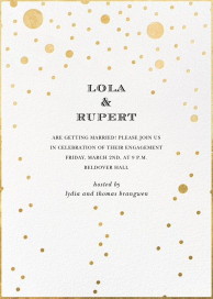 Gold Bubbles - Engagement Party Invitation by kate spade new york