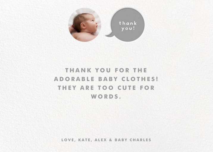 Polka Dot Baby - Thak You - Thank You Card by The Indigo Bunting