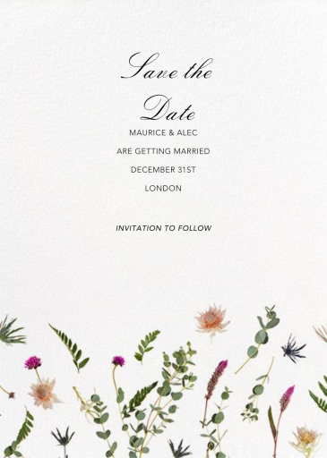 Fleurs Sauvages (Save The Date) - Save the Date by Paperless Post