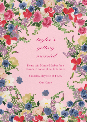 Spring Florals - Bridal Shower Invitation by Tara Roma Gill