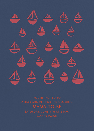 Floating Sails - Baby Shower Invitation by linda-harriett