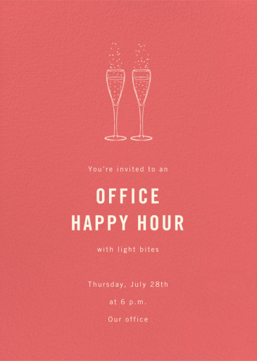 Coral Cardstock - Business Invitation by Paperless Post