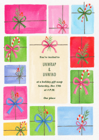 Wrapped Gifts with Berries Invitation