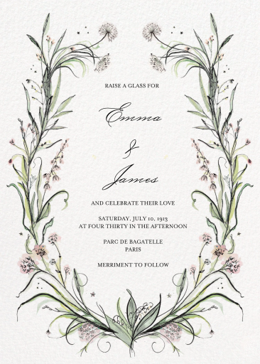 Flowering Branch - Wedding Invitation by Kirby x Art