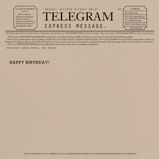 Telegram - Birthday Card by Paperless Post