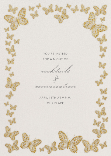 Butterfly Border - Party Invitation by Bernard Maisner