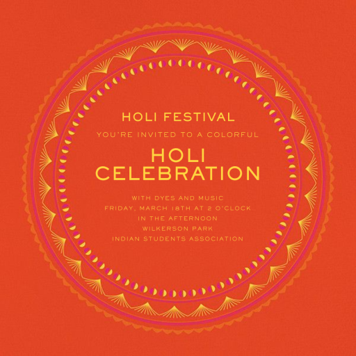 Rangoli - Holi Invitation by Paperless Post