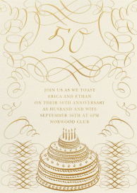 Swirly Celebration - Anniversary Invitation by Bernard Maisner