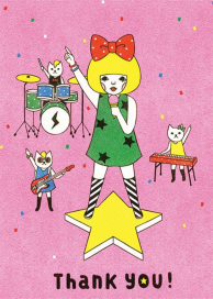 Band of Cats (Naoshi) - Thank You Card by Red Cap Cards