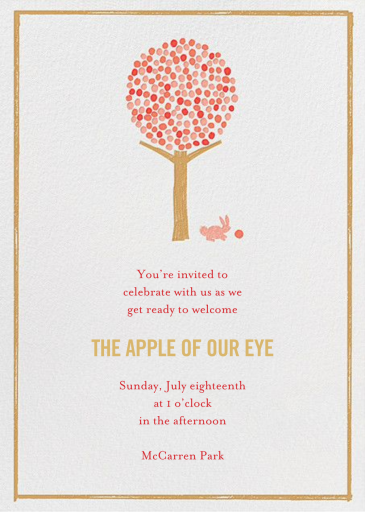 The Apple Doesn't Fall - Baby Shower Invitation by Mr. Boddington's Studio