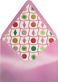 Retro Sparkle Ornaments - Paperless Post Envelope