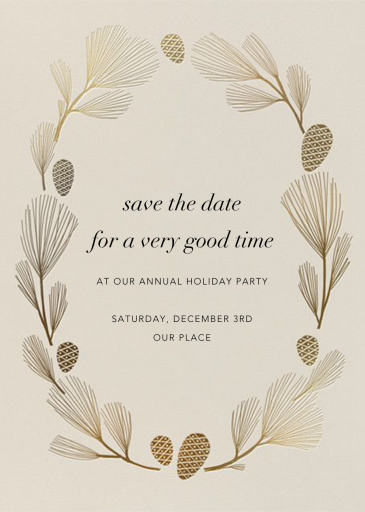 Sugar Pine - Holiday Save the Date by Paperless Post