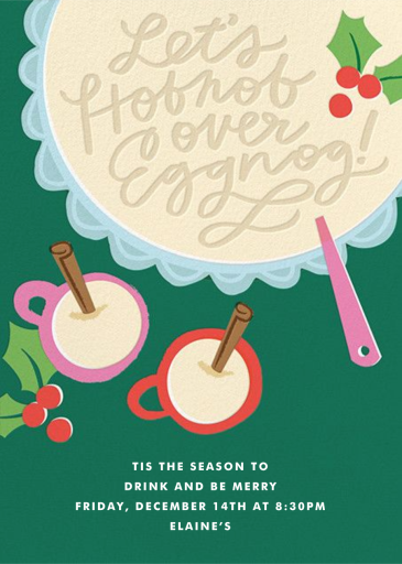 Hobnobbin’ and Eggnoggin’ - Invitation by Cheree Berry Paper & Design