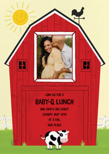 Barn Raising - Baby-Q Invitation by Paperless Post