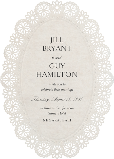 Chantilly Lace Cutout - Invitation by Paperless Post