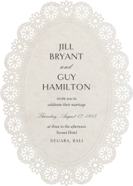 Chantilly Lace Cutout - Wedding Invitation by Paperless Post