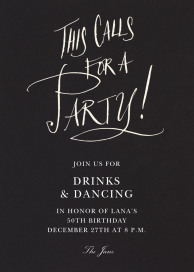 Minimalist Black Typography Invitation
