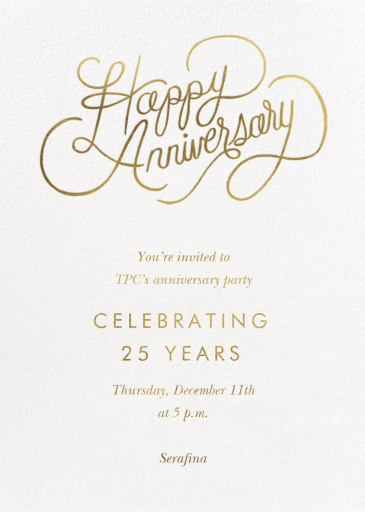 Golden Anniversary - Business Anniversary Invitation by Rifle Paper Co.
