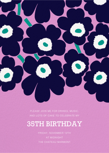 Unikko (Tall) - Birthday Invitation by Marimekko
