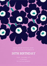 Unikko (Tall) - Birthday Invitation by Marimekko