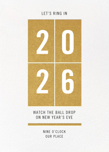 Let's Ring It In - New Year's Eve Invitation by Crate & Barrel