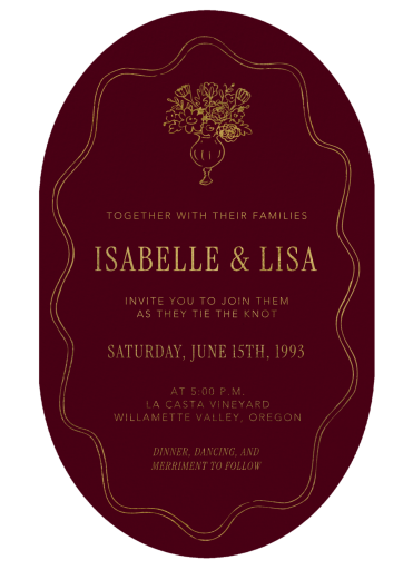 Floral and Scallop - Wedding Invitation by Paperless Post