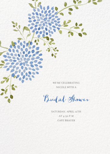 Watercolor Dahlias - Party Invitation by Paperless Post