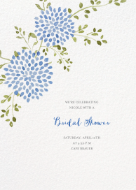 Watercolor Dahlias - Bridal Shower Invitation by Paperless Post