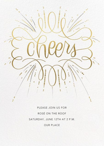 Curlicue Cheers - Party Invitation by Paperless Post