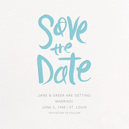 Ink Save The Date - Save the Date by Linda and Harriett