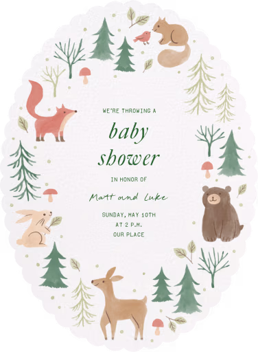 Fall Critters - Baby Shower Invitation by Paperless Post