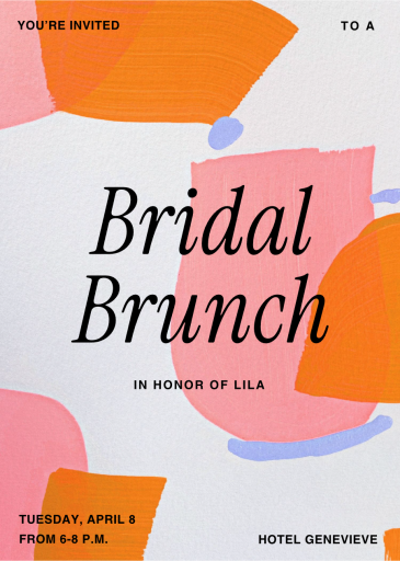 Pop of Color - Bridal Shower Invitation by Moglea