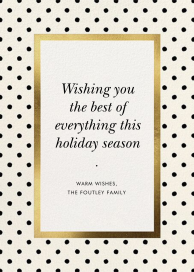 Perfect Spots - Holiday Card by kate spade new york