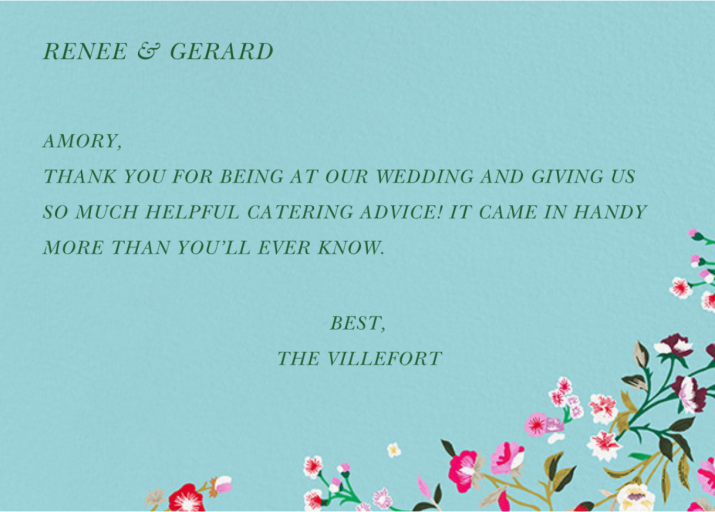 Embroidered Floral (Stationery) - Stationery by Oscar de la Renta