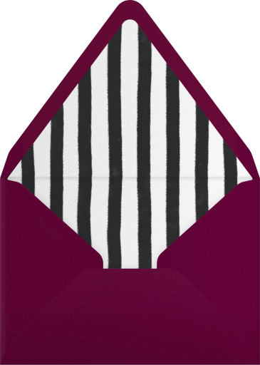 Floral Striped Tropical Invitation Envelope